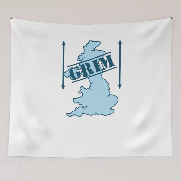 Item preview, It's grim up north! Funny map for northerners designed and sold by incurablehippie.