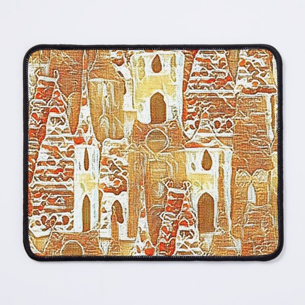 Item preview, gingerbread houses, vanilla, turmeric, paprika, endless pattern, monochrome designed and sold by Maria Mihailova.