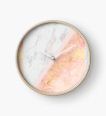 Marble & Rose Gold Clock
