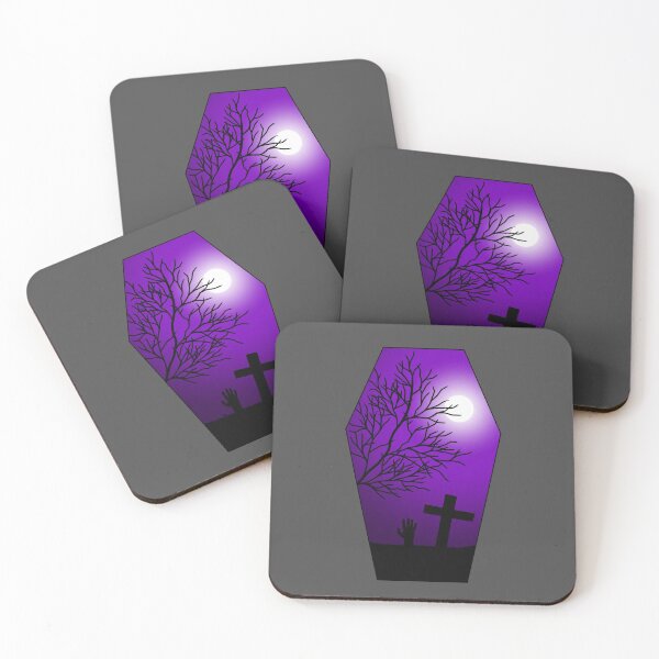 Aperçu de l'œuvre Nuit au cimetière - Violet créée et vendue par TheeForestFox Shop.