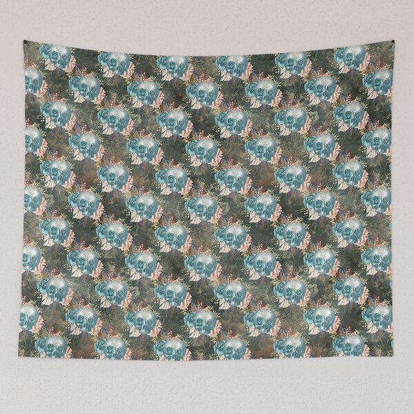 Item preview, Boho Skull with flowers pattern designed and sold by ZDreamers.