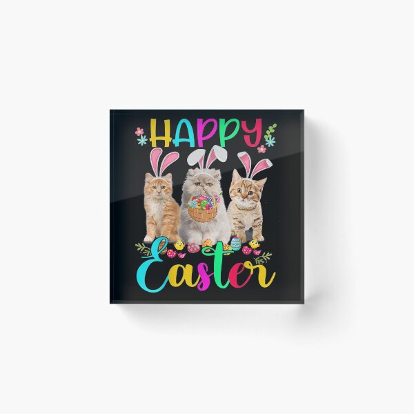 Item preview, Happy Easter Three Cat Wearing Bunny Ear Bunny Cat Lover designed and sold by LochyshiArah.