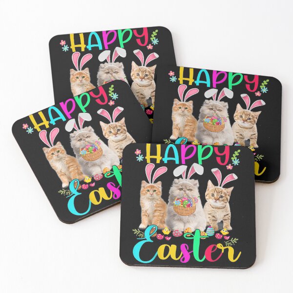 Item preview, Happy Easter Three Cat Wearing Bunny Ear Bunny Cat Lover designed and sold by LochyshiArah.