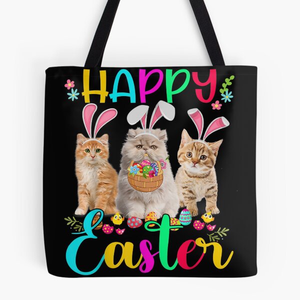 Item preview, Happy Easter Three Cat Wearing Bunny Ear Bunny Cat Lover designed and sold by LochyshiArah.