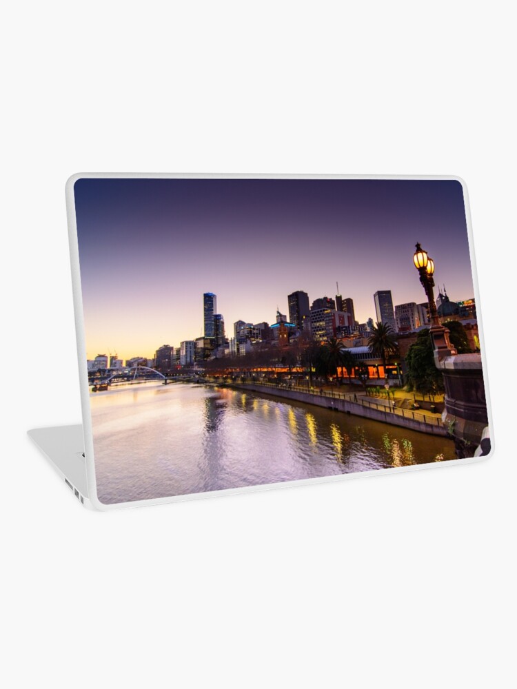 Thumbnail 1 of 2, Laptop Skin, Yarra Sunset designed and sold by wolfcat.