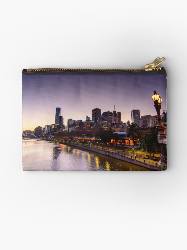 Thumbnail 1 of 4, Zipper Pouch, Yarra Sunset designed and sold by wolfcat.