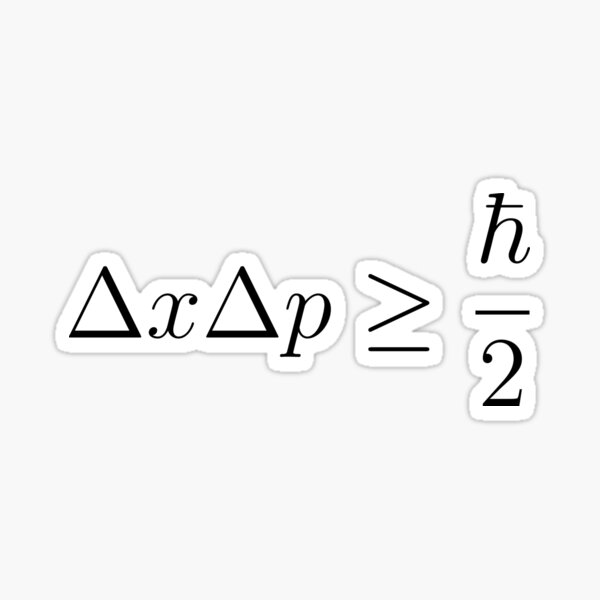 Heisenberg uncertainty principle - black Sticker