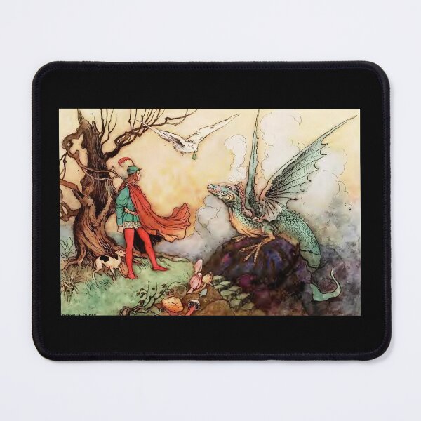 Item preview, Vintage Fairy Tale Illustration Prince and Dragon designed and sold by TheMurphyGirl.