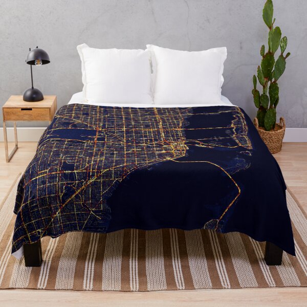 Item preview, Miami, Florida, USA Map - City At Night designed and sold by deMAP.