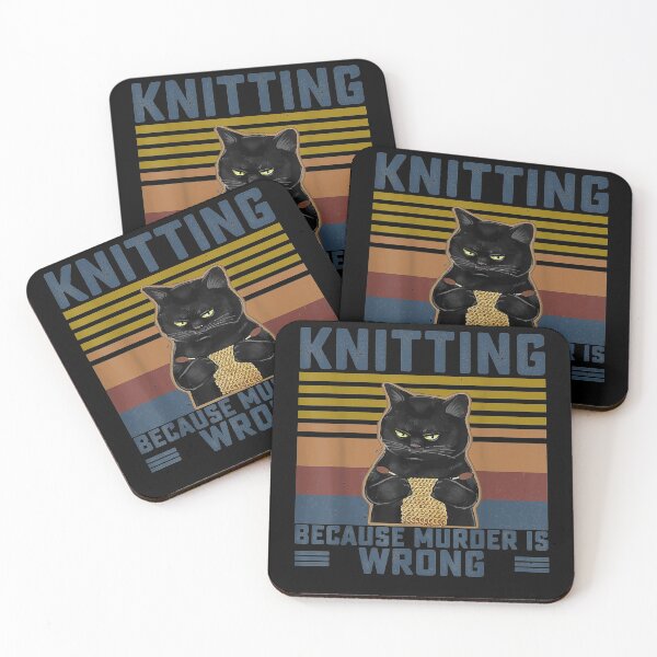 Item preview, Knitting Because Murder Is Wrong Knitting Lover Knitter designed and sold by MiloszshiZse.