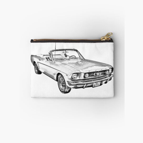 Item preview, 1965 Red Ford Mustang Convertible Drawing designed and sold by KWJphotoart.