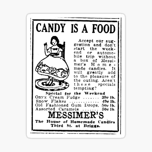 Vintage Candy Shop Advertisement Sticker For Sale By Themurphygirl Redbubble 2464