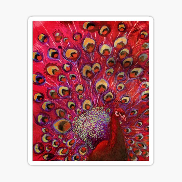 Item preview, Red Peacock Full Glory  designed and sold by Nicola Morgan.
