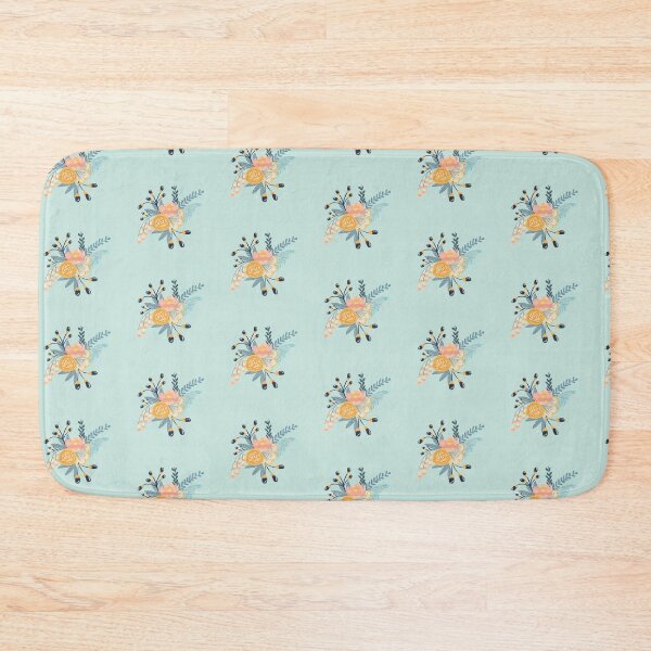 Item preview, Blue and yellow color digital floral illustration  designed and sold by JaniceLalonde.