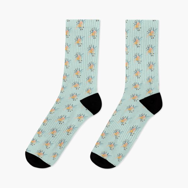 Item preview, Blue and yellow color digital floral illustration  designed and sold by JaniceLalonde.