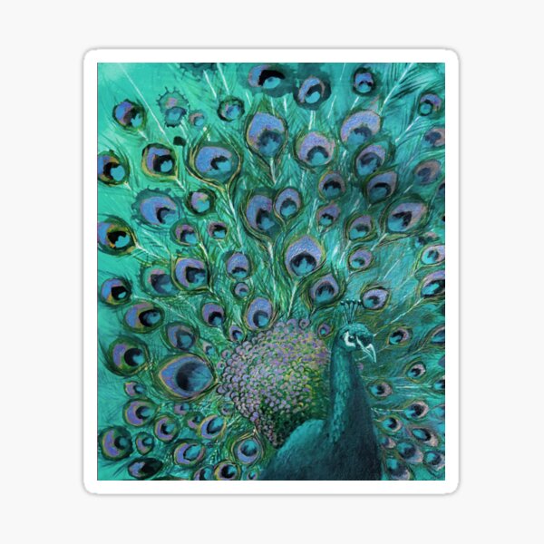 Item preview, Aqua Peacock  designed and sold by Nicola Morgan.