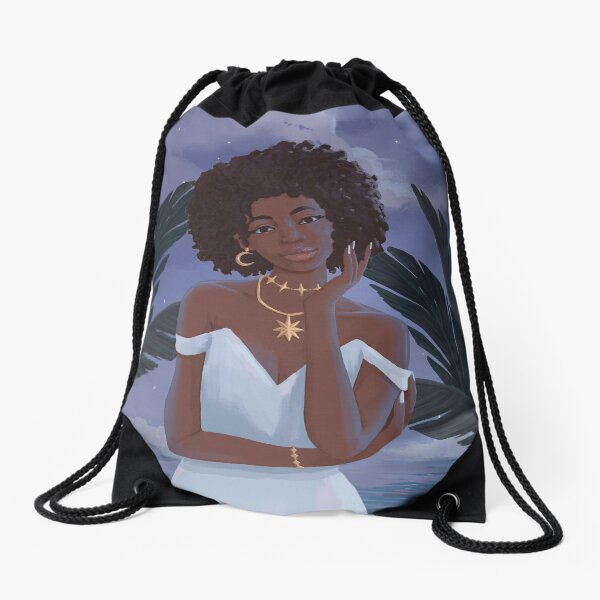 Thea Portrait Drawstring Bag
