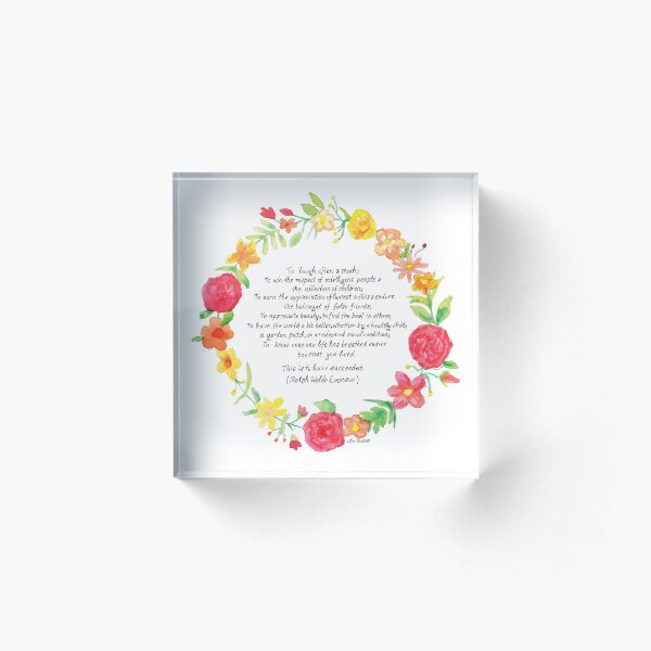 To laugh often and much Acrylic Block