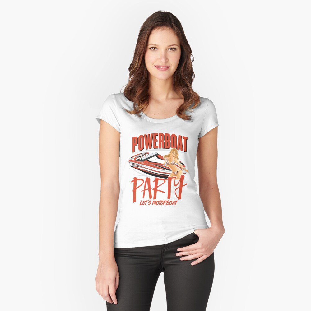 Item preview, Fitted Scoop T-Shirt designed and sold by powerboatparty.