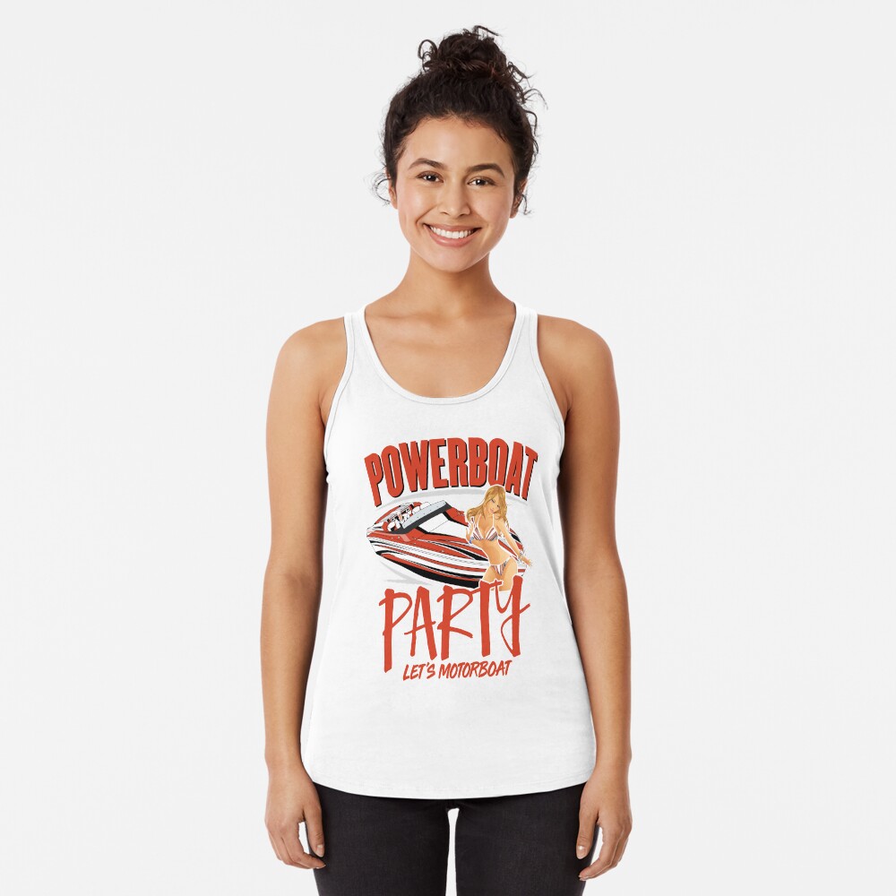 Item preview, Racerback Tank Top designed and sold by powerboatparty.