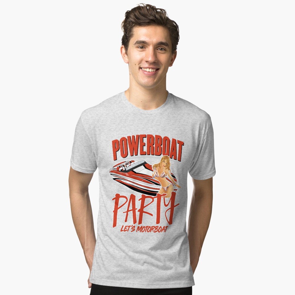 Item preview, Tri-blend T-Shirt designed and sold by powerboatparty.