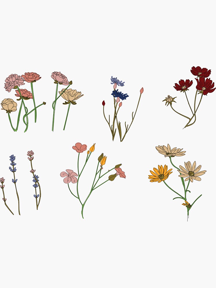 Thumbnail 3 of 3, Sticker, flower garden designed and sold by mdeleoadamson.