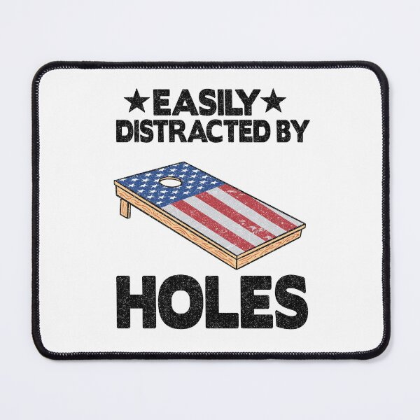 Item preview, Easily Distracted By Holes Joke Board American Flag Cornhole designed and sold by Stronzi.