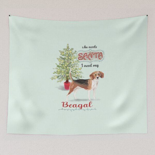 Item preview, Beagle funny christmas watercolor art designed and sold by TeeDoozy.
