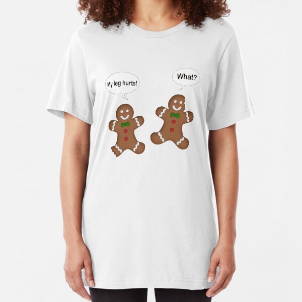 Christmas Gingerbread Men Slim Fit T-Shirt