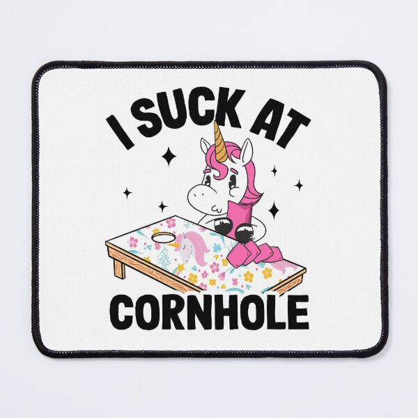 Item preview, I Suck At Cornhole Loser Funny Sarcastic Joke Pink Unicorn designed and sold by Stronzi.