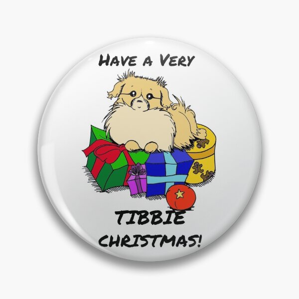 Item preview, Adorable "Have a Very Tibbie Christmas!" Tibetan Spaniel Design designed and sold by Monica C. Webster.