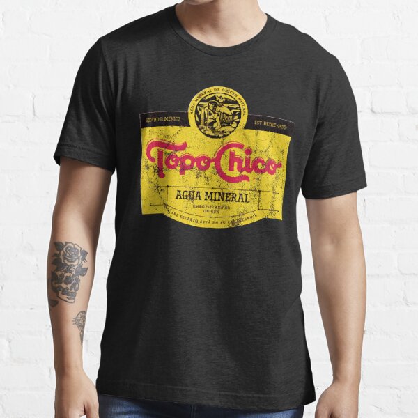 Topo Chico agua mineral worn and washed logo (sparkling mineral water) Essential T-Shirt