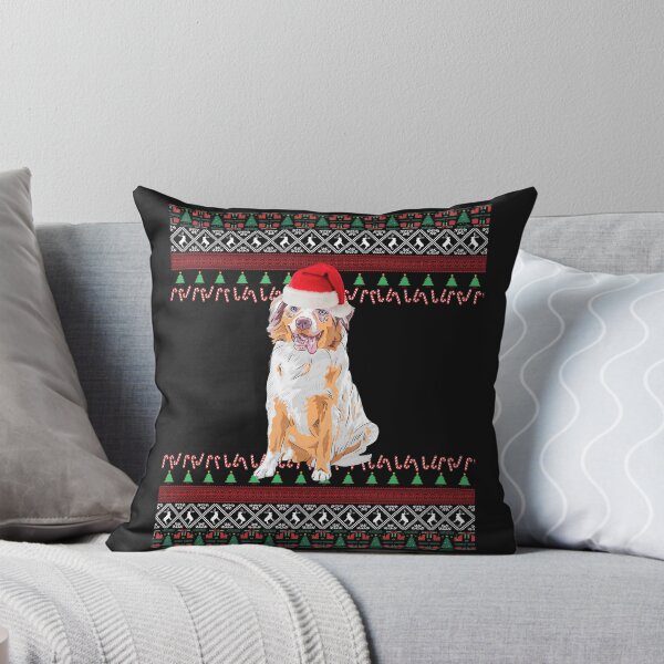 Item preview, Aussie Christmas Gift Ugly Australian Shepherd Sweater designed and sold by FunShirtDesigns.