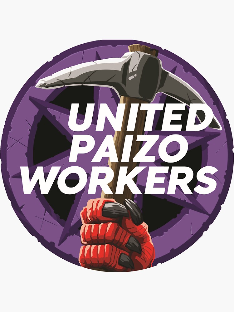 Thumbnail 3 of 3, Sticker, United Paizo Workers Logo designed and sold by PaizoWorkers.