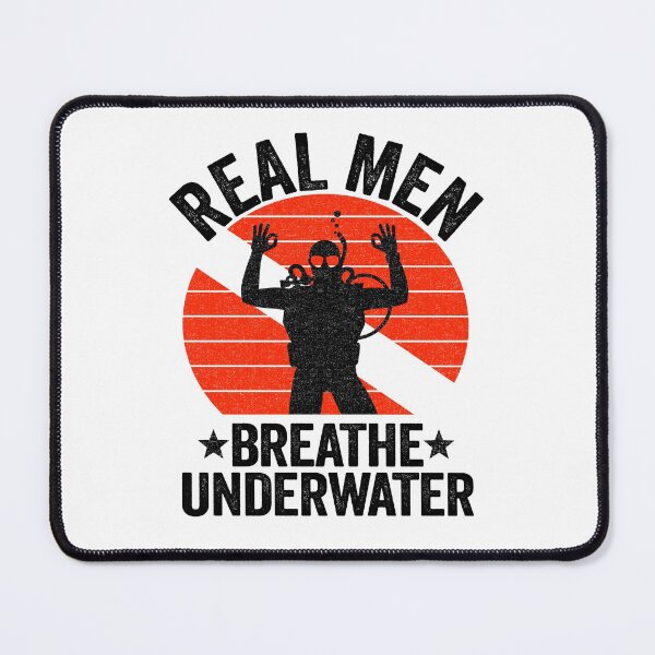 Item preview, Real Men Breathe Underwater Scuba Diving Diver Down Flag designed and sold by Stronzi.
