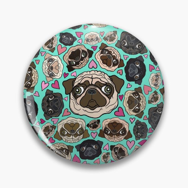 Item preview, Pugs Everywhere All-Around Print / Pattern designed and sold by FivePugs.