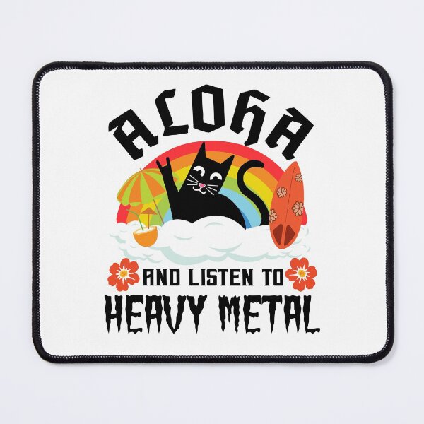Item preview, Aloha And Listen To Heavy Metal Funny Death Metal designed and sold by Stronzi.