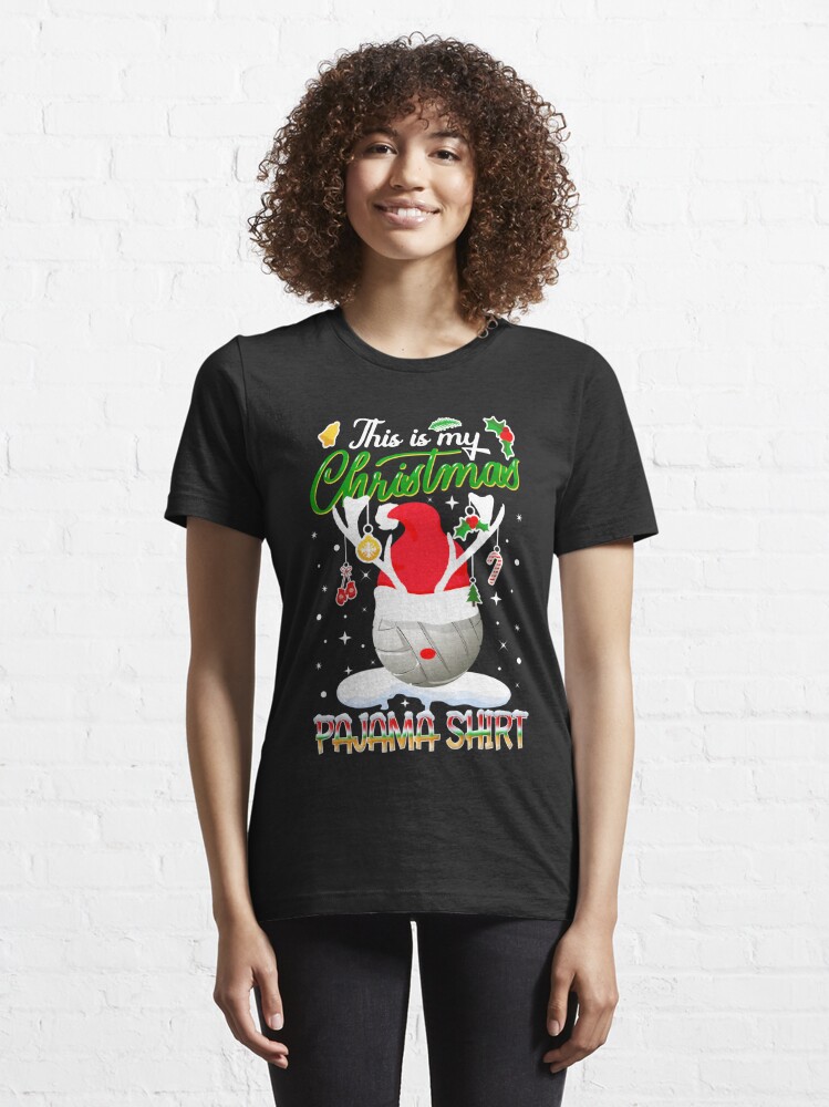Discover This is My Christmas Pajama Shirt Volleyball Christmas Lights T-Shirt