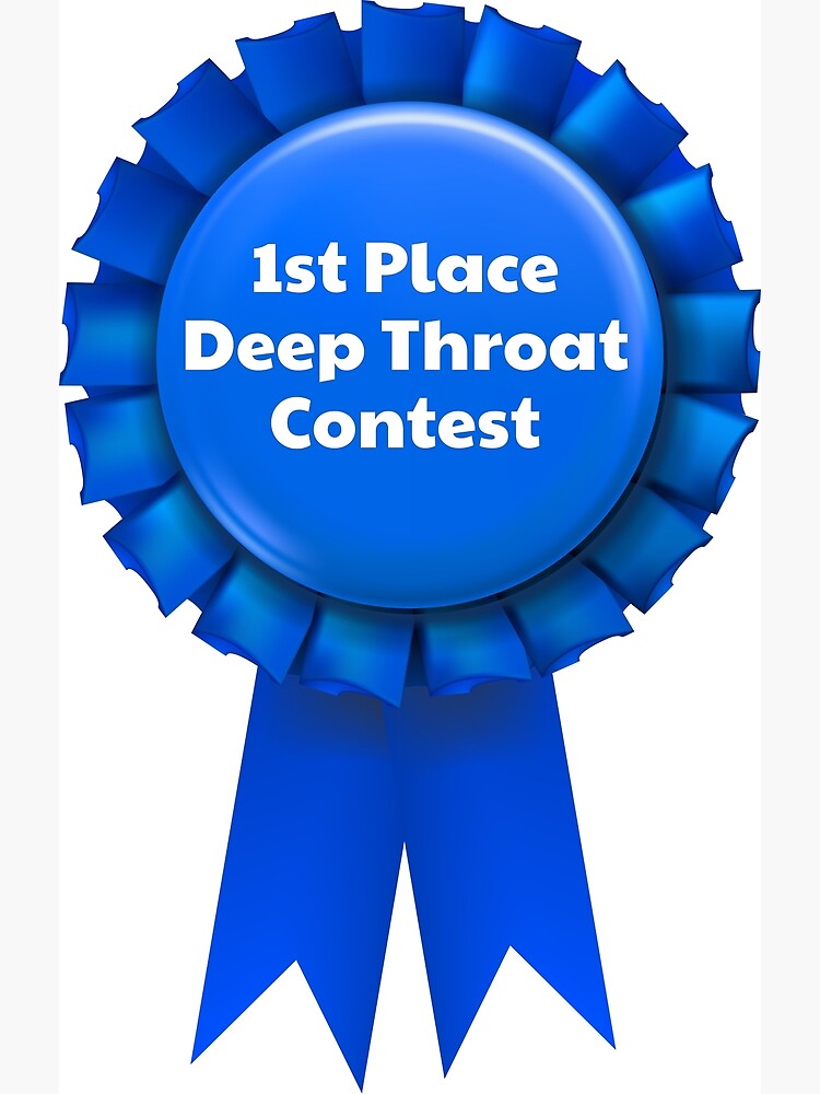 Disover 1st Place Deep Throat Contest Winner Blue Ribbon - Swinger Lifestyle Canvas
