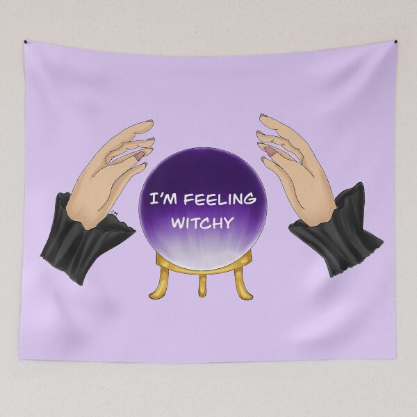 Item preview, I'm Feeling Witchy - Witch Hands Around Purple Globe designed and sold by SMillustrations.