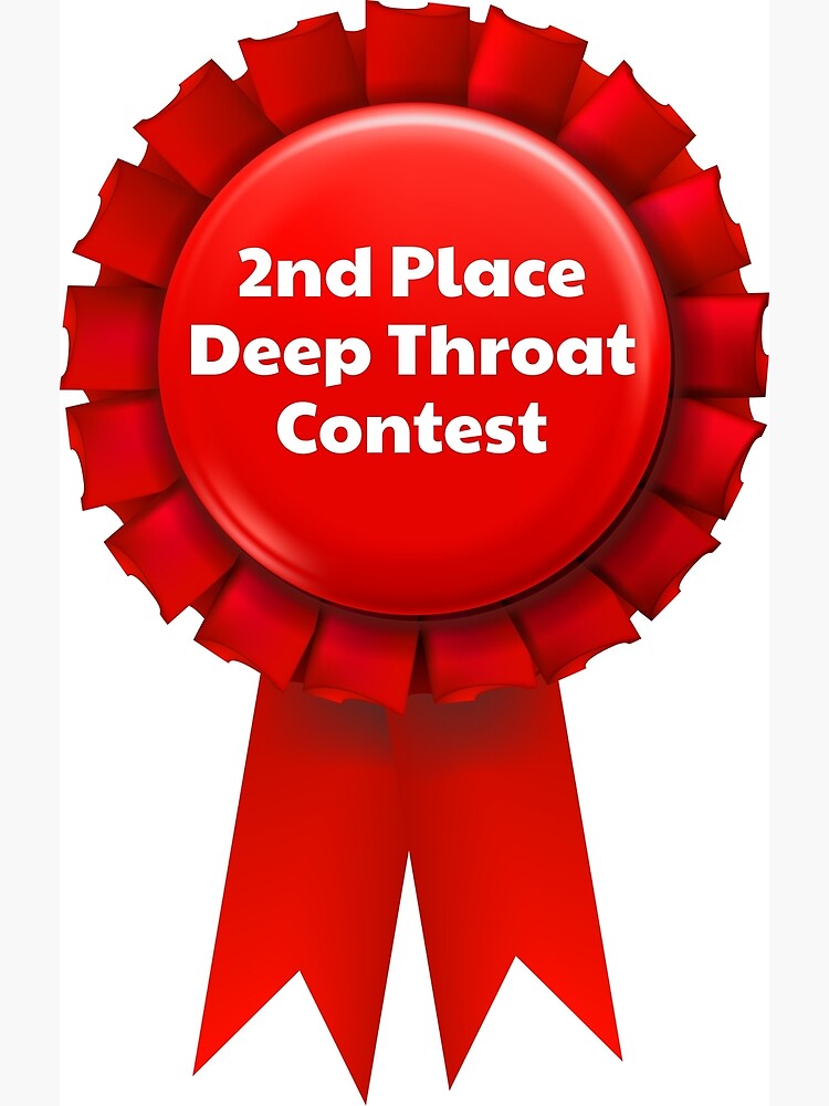 Disover 2nd Place Deep Throat Contest Winner Red Ribbon - Swinger Lifestyle Canvas