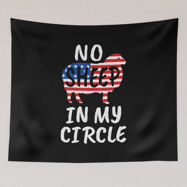 Item preview, No Sheep In My Circle Usa Flag designed and sold by THEMADBRUSH.