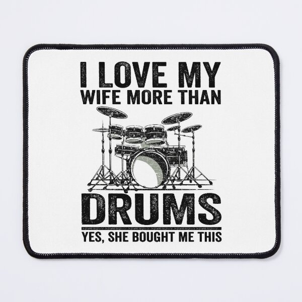 Item preview, I Love My Wife Funny Drummer Gift Drummer Drums Funny Quote designed and sold by Stronzi.