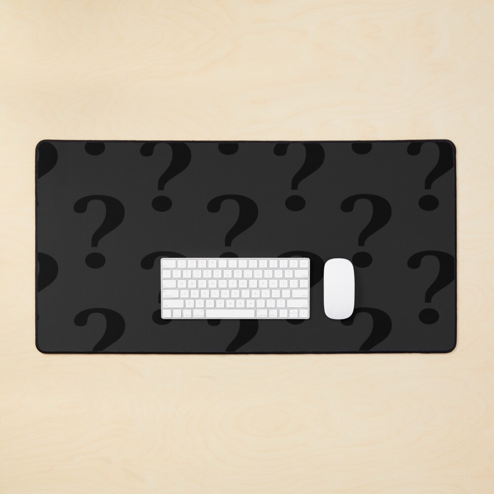 "Copy of The Riddle Question Mark Symbol Retro Matte Black" Mouse Pad for Sale by ConceptLT