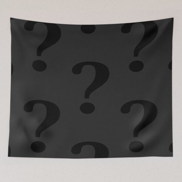 Item preview, Copy of The Riddle Question Mark Symbol Retro Matte Black designed and sold by ConceptLT.