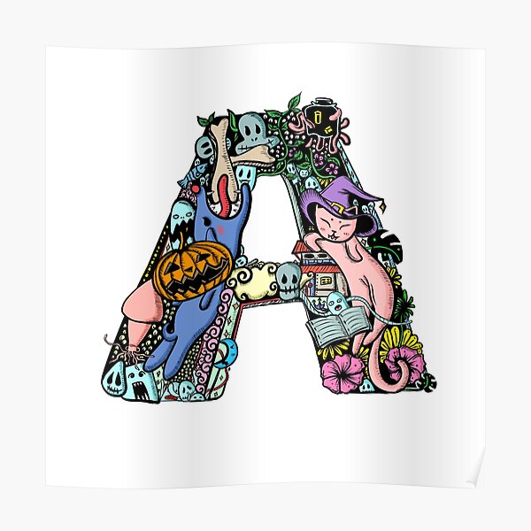 "Scary Spooky Creepy Halloween Backwards Letter Art Backwards Letter