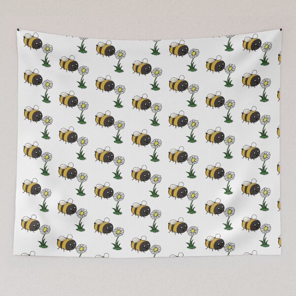 Item preview, Kawaii Bee with Flower designed and sold by ArtfulMooDesign.
