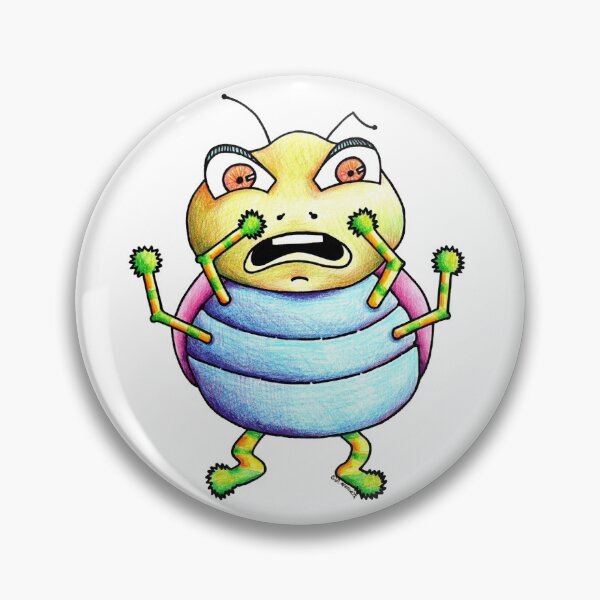 Item preview, cute funny insect ladybug monster  designed and sold by DingbatDesigns.