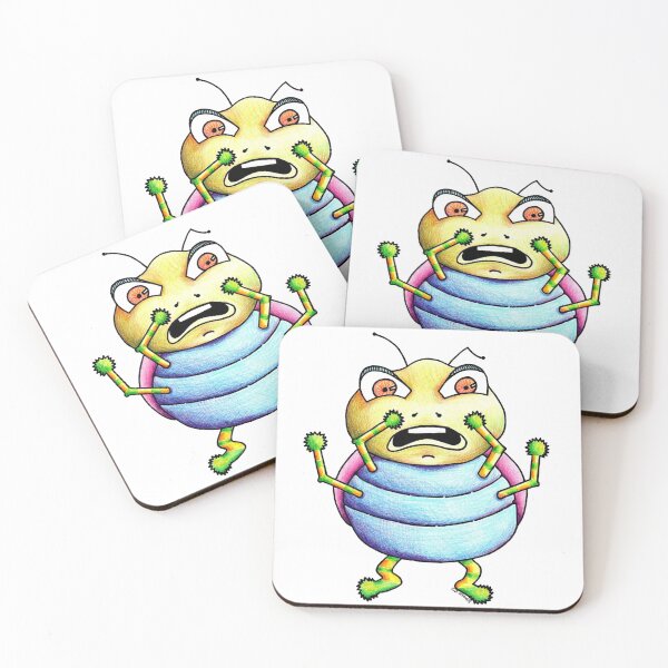 Item preview, cute funny insect ladybug monster  designed and sold by DingbatDesigns.