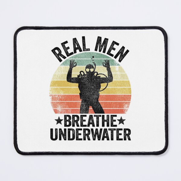Item preview, Real Men Breathe Underwater Scuba Diving Dad Gift designed and sold by Stronzi.